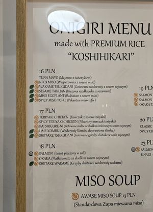 Menu close-up at SAKAMOTO-YA STREET FOOD in Warsaw