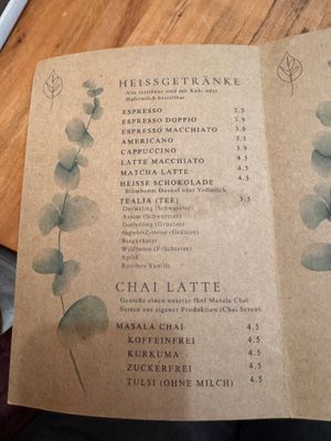 Menü at Cafe Tilia in Freiburg