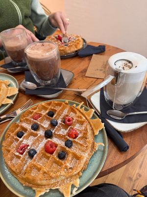 Waffeln at Cafe Tilia in Freiburg