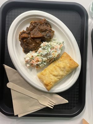 Christmas polpettone, Russian salad, puff pastry  at La Radice in Udine