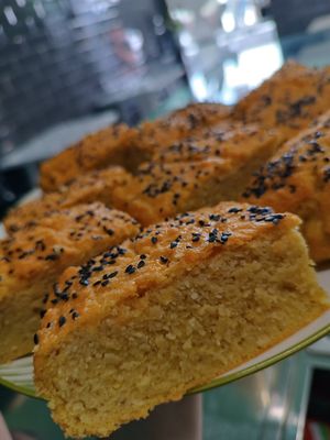 Gluten free lentil bread at La Radice in Udine