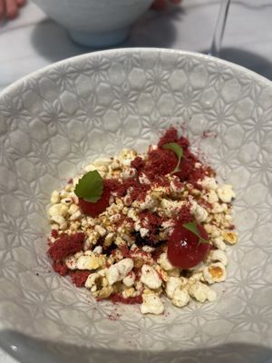 Tofu – Popcorn – Raisin – Davidson Plum  at Arrana in Springwood
