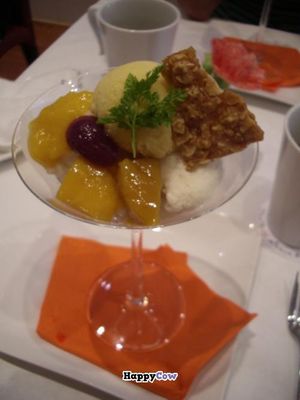 Beauty parfait set 1500yen at G and V in Tokyo