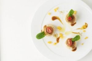 Cold appetizers at G and V in Tokyo