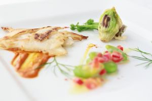 Cold appetizers at G and V in Tokyo