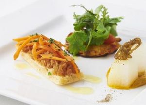 hot appetizers at G and V in Tokyo