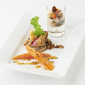 Hot appetizers at G and V in Tokyo