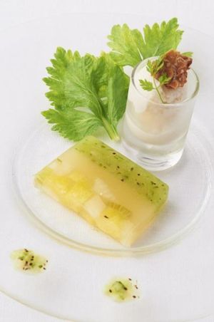 cold appetizers at G and V in Tokyo