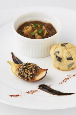 Hot appetizers at G and V in Tokyo