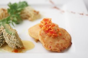 hot appetizers at G and V in Tokyo