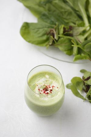 green soy smoothie at G and V in Tokyo