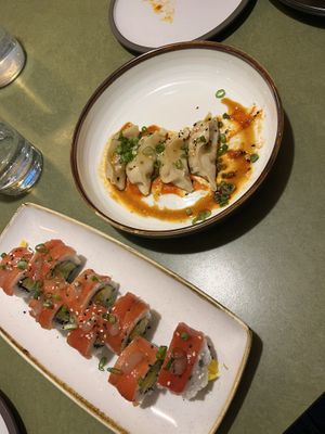 sushi and gyoza   at The Coup in Calgary