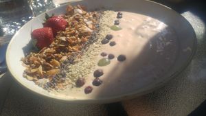Breakfast smoothie bowl  at The Coup in Calgary