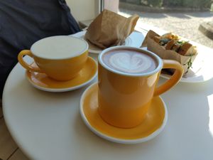 Chai latte and hot chocolate at Intense Coffee - Bonnevoie in Luxembourg City