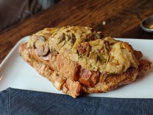 Almond and pistachio croissant 😋 at Java Coffee Shop in Keswick