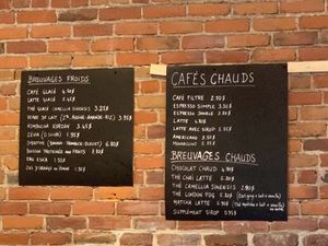 Drink Menu at Chez Hansel et Gretel in Quebec