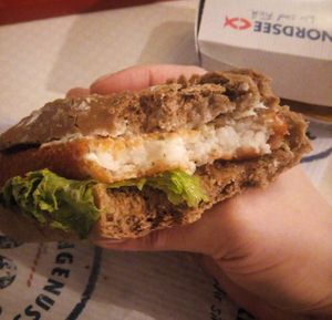 "Plant Based Backvish-Baguette" at Nordsee - Berlin Gesundbrunnen-Center in Berlin