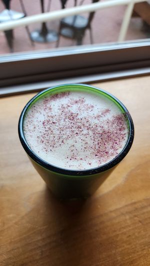 Cardamon Rose Tea Latte at Raven Hill Bagels in Idyllwild