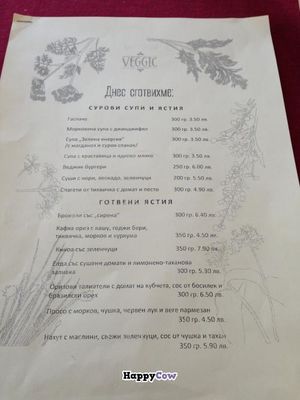 raw dishes and hot dishes at VEGGIC in Varna