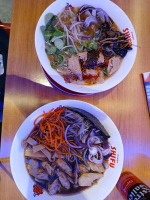 Dragon ramen and shofu ramen at Ramen Shifu in Mallorca