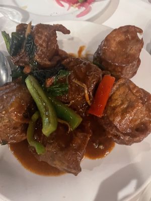 Eggplant  at Satdha Plant Based Thai Kitchen in Santa Monica