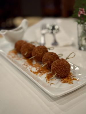 Mung Bean Croquettes   at Satdha Plant Based Thai Kitchen in Santa Monica