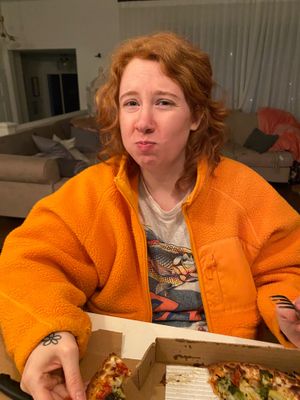 worst gluten-free crust of my life at Hansen's Classic Pizza in Kelowna