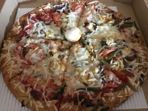 Urban Pizza w/ Daiya cheese at Hansen's Classic Pizza in Kelowna