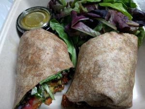 spicy BLT wrap at LAX - Real Food Daily - T4 in Los Angeles