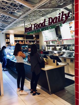 Wednesday lunch line.  at LAX - Real Food Daily - T4 in Los Angeles