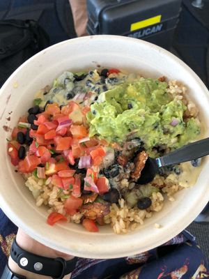 Burrito bowl at LAX - Real Food Daily - T4 in Los Angeles