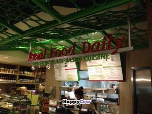 the only good thing about flying American. RFD is here! Finally at LAX - Real Food Daily - T4 in Los Angeles