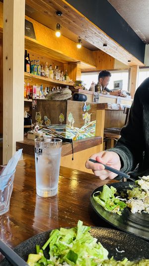 Inside  at Hige Cafe in Hakuba