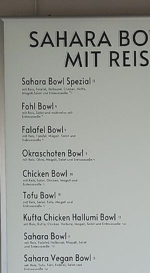 Food Selection 1 at Sahara Sudanese Street Food in Berlin