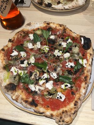 Vegan pizza of the week  at Domo in Barcelona