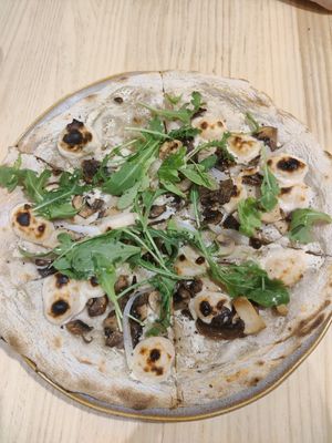 Urban fungi pizza at Domo in Barcelona