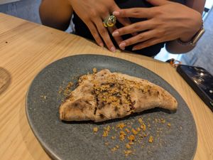 Chocolate calzone at Domo in Barcelona