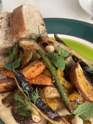 Grilled Vegetables with sourdough bread  at URT 유알티 in Seoul