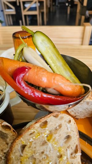 these pickles are great at URT 유알티 in Seoul