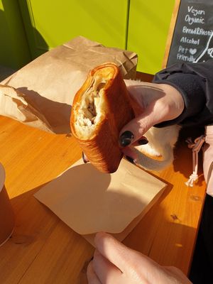 Cheese Swiss style pastry 2/10 I really disliked the ham inside made me feel sick and was quite unpleasant at URT 유알티 in Seoul