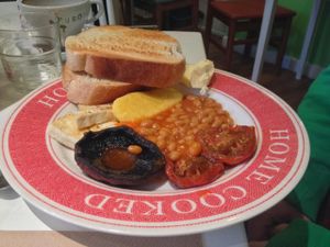 Vegan Full English Breakfast. at The Almond Tree in Brighton