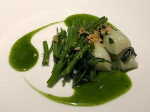 Bok choy  at Cantonese en Ken Takase in Tokyo