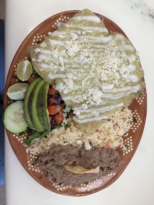 Enchiladas verdes  at Andaluz in Houston