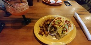 Vegan breakfast tacos at Bueno Loco Restaurante in Falmouth