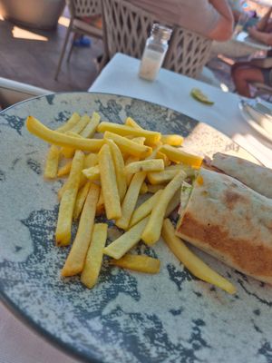 Falafel wrap at Bahia Beach in Tenerife