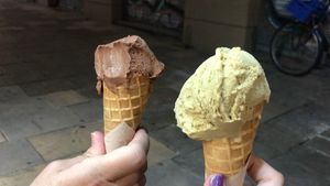 Chocolate & Pistachio at Gocce di Latte Vegana in Barcelona