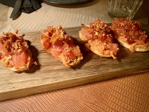 De tomatenbruschetta’s zijn heerlijk   at D'eetplosj  in Herne