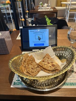Aloo paratha  at Saravanaa Bhavan in Seoul