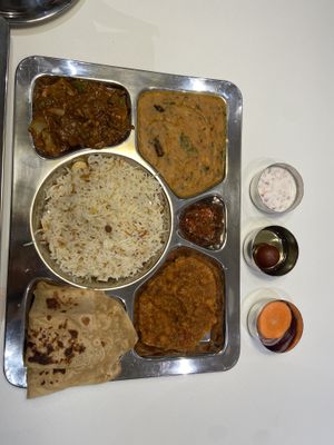 North Indian thali  at Saravanaa Bhavan in Seoul