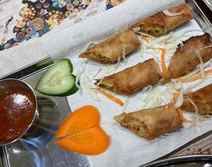 Spring rolls   at Saravanaa Bhavan in Seoul